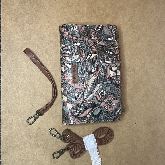 Sakroots Crossbody & Wristlet Wallet Olimpic Sienna Smart Phone Purse Women - Picture 6 of 6